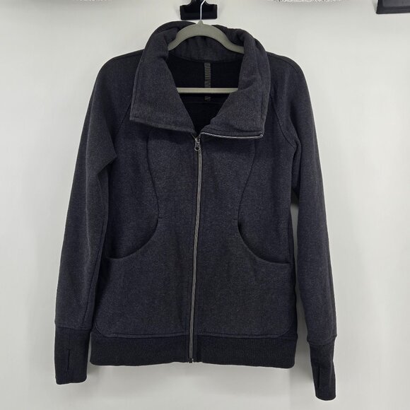 Lululemon Cozy Cuddle Up Jacket - 8 Heathered Black - Picture 4 of 10